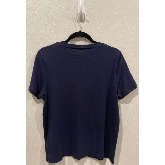 J.CREW Navy Blue Happy Short Sleeve T-Shirt - Picture 4 of 4
